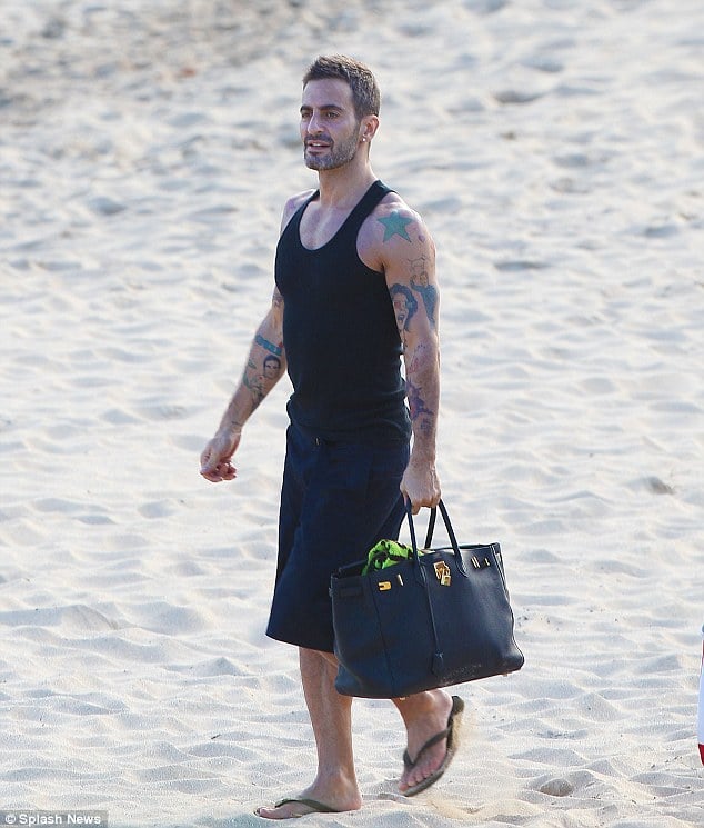 men celebs wearing hermes bags