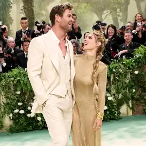 Chris Hemsworth and Wife Elsa Pataky Look Glowing in Gold at 2024 Met Gala