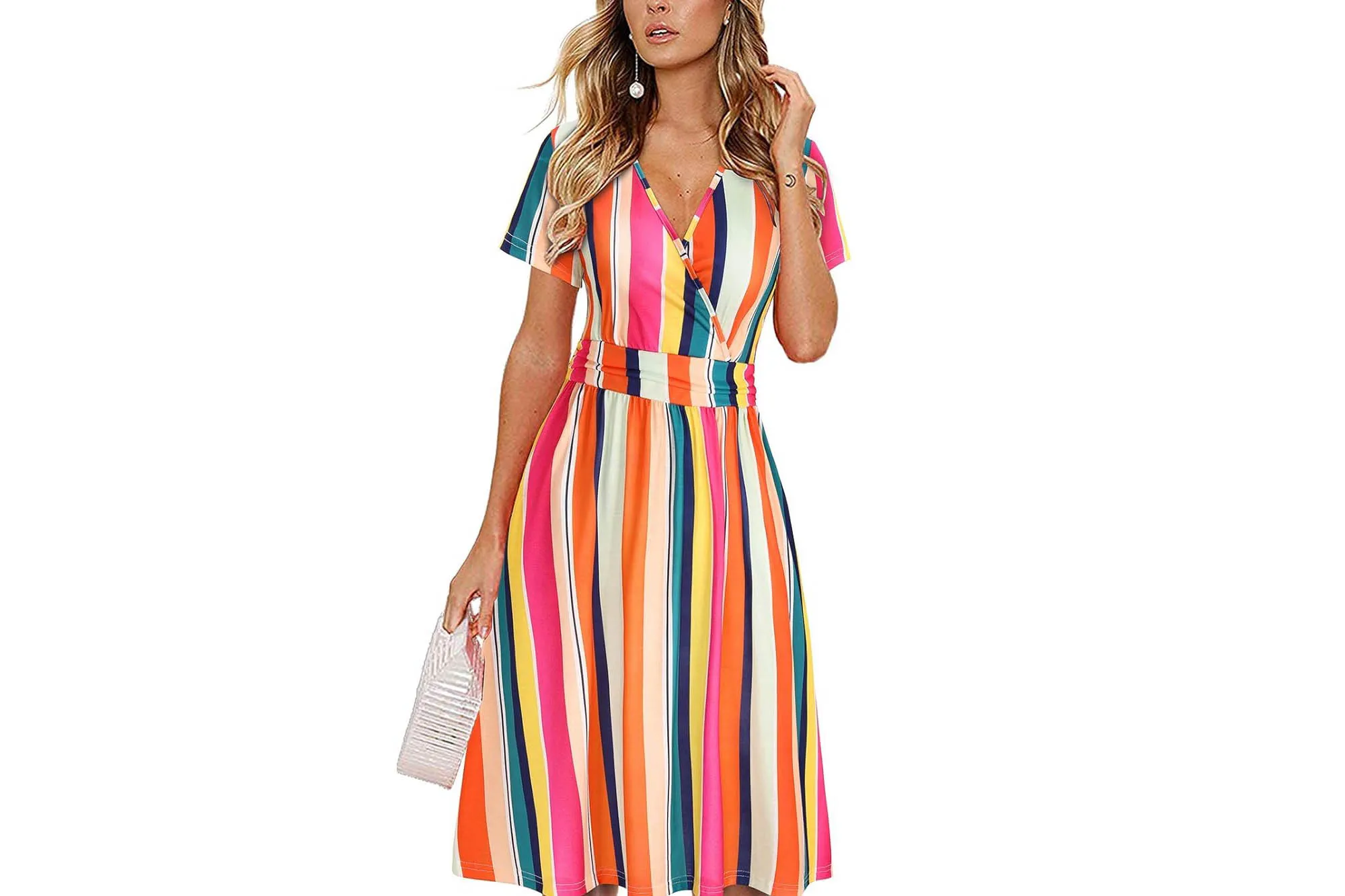 Colorful Wrap Dress