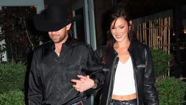 Bella Hadid Stuns in Black Leather Look with Cowboy Boyfriend Adan Banuelos in NYC