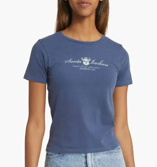 Santa Barbara Tennis Association Cotton Graphic Baby Tee 