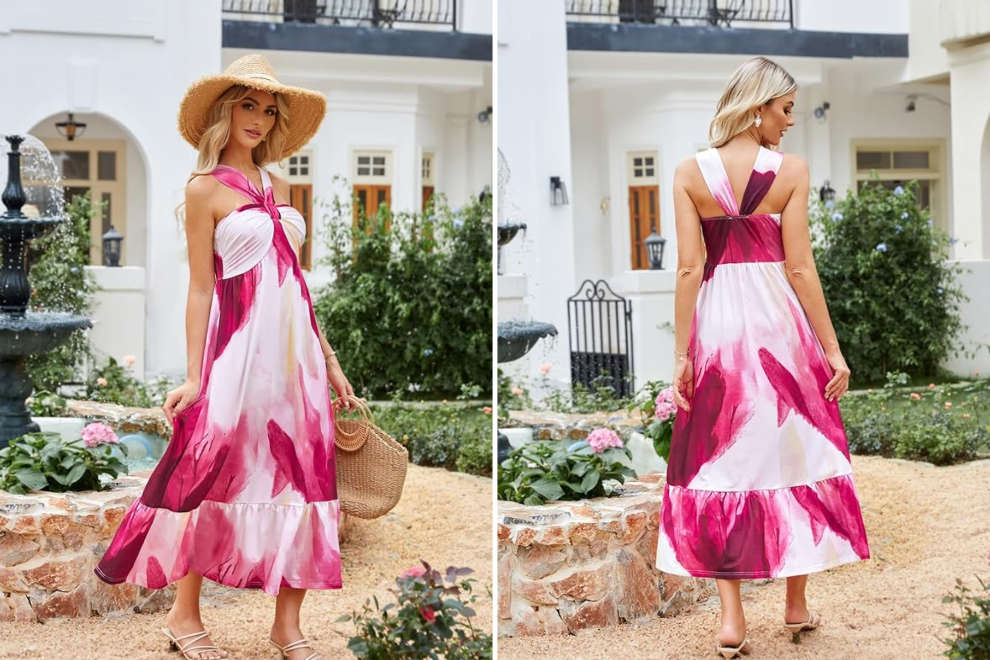 Grace Karin Halter Neck Maxi Dress