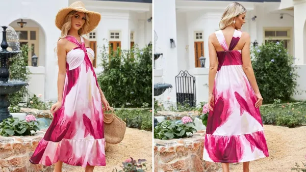 Grace Karin Halter Neck Maxi Dress