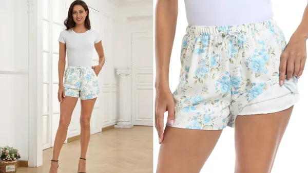 HDE High Waisted Linen Shorts