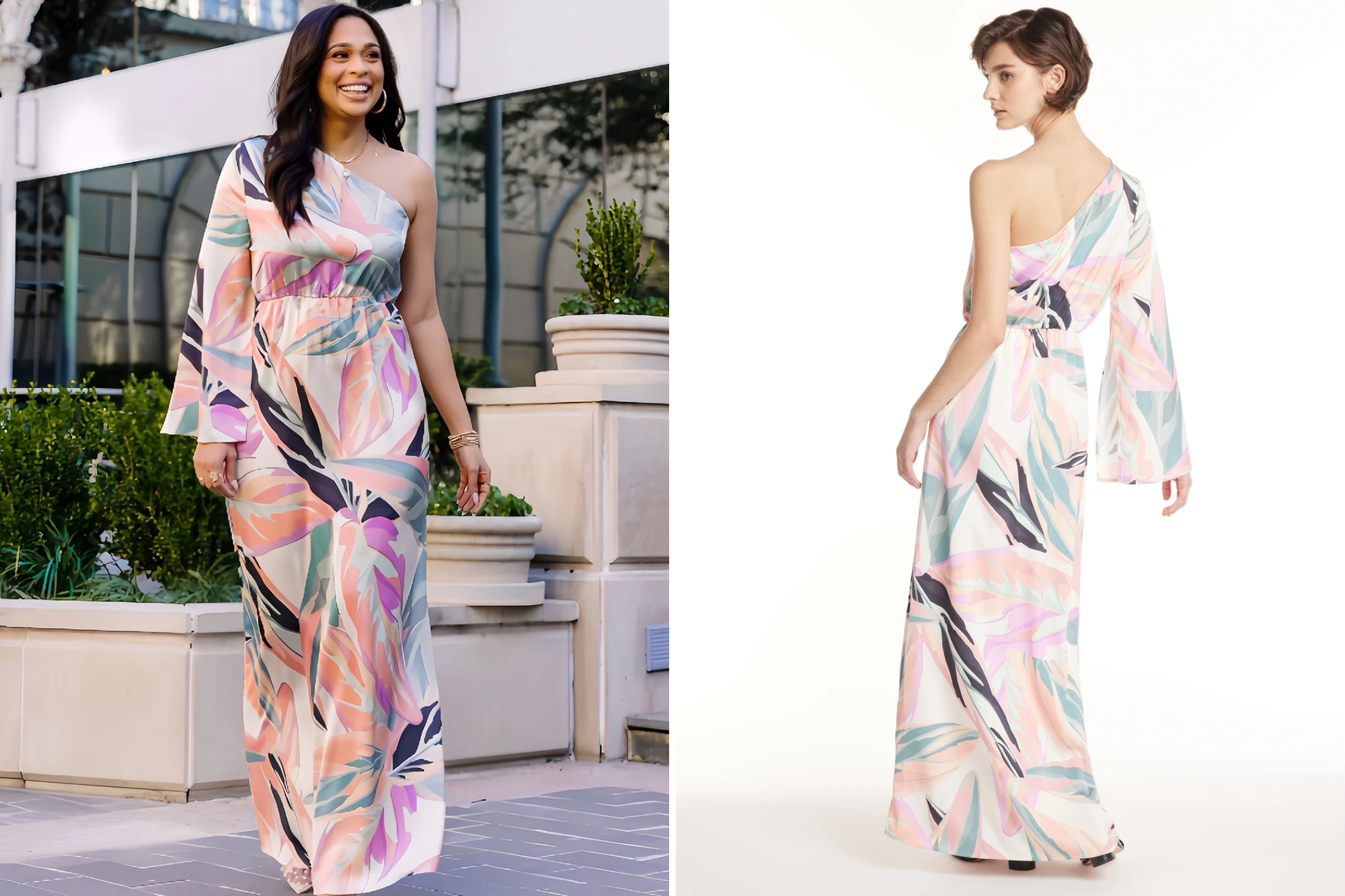 Label Rail x WhatSmitaFound One Shoulder Maxi Dress