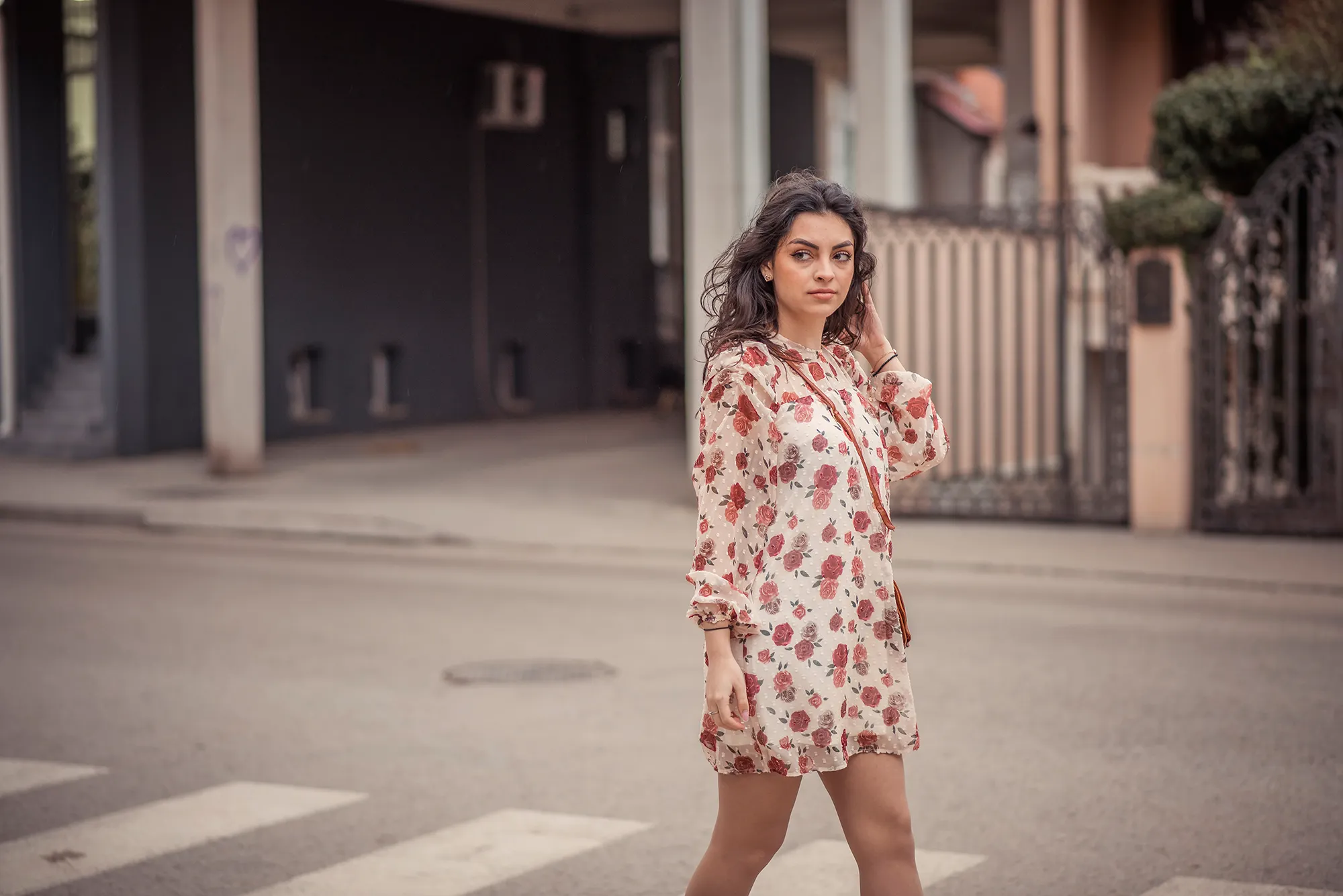 Woman walking in the city