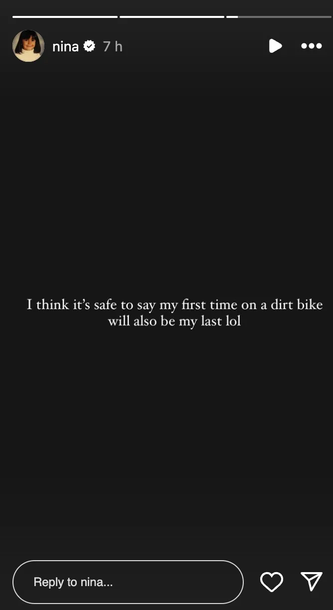 Nina Dobrev's IG Story