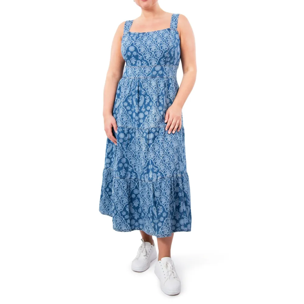Nine.Eight Sleeveless Denim Midi Dress