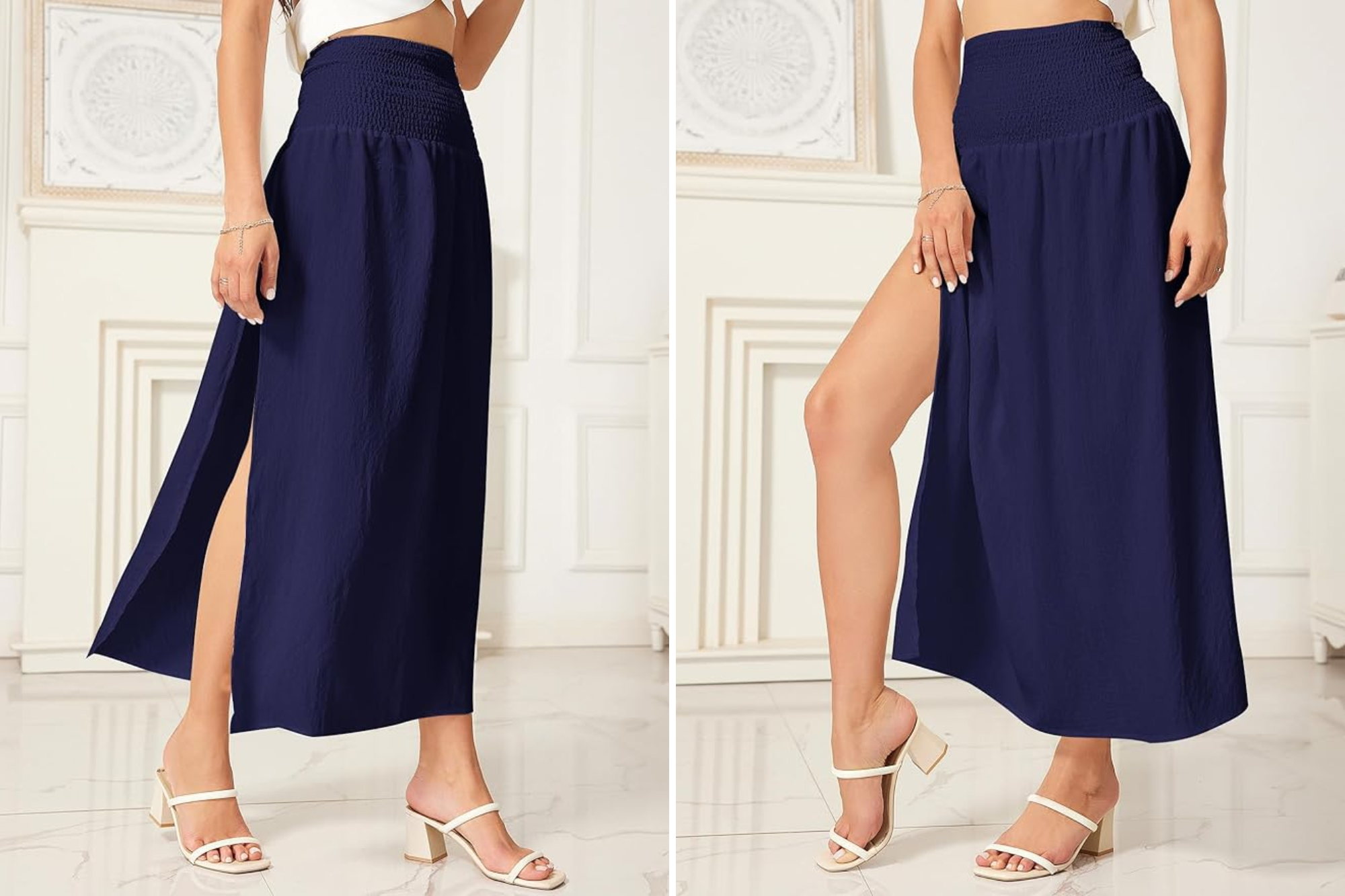 Oyoangle Split Thigh Skirt