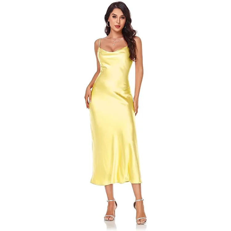 satin slip dress