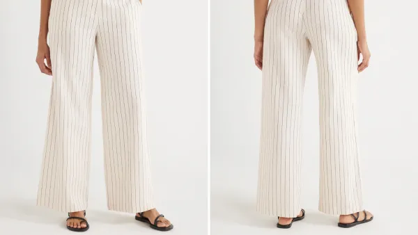 Scoop Linen Blend Wide Leg Pants