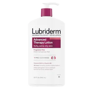 Best for Cold Weather: Lubriderm Advanced Therapy Lotion for Itchy, Extra-Dry Skin, Fragrance Free