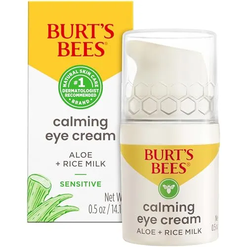 Best Drugstore: Burt’s Bees Calming Eye Cream with Aloe and Rice Milk for Sensitive Skin
