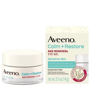 Best for Mature Skin: Aveeno Calm + Restore Age Renewal Anti-Wrinkle Under Eye Gel