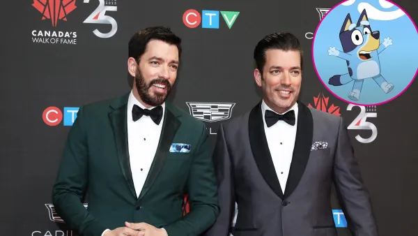 Drew Scott Uses Bluey to Explain Jonathan Scotts Parental Role With Fiancee Zooey Deschanels Kids