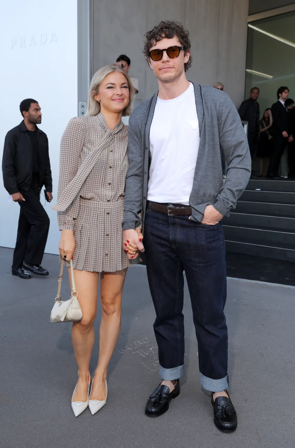 Evan Peters and Girlfriend Natalie Engel Step Out for Rare Appearance