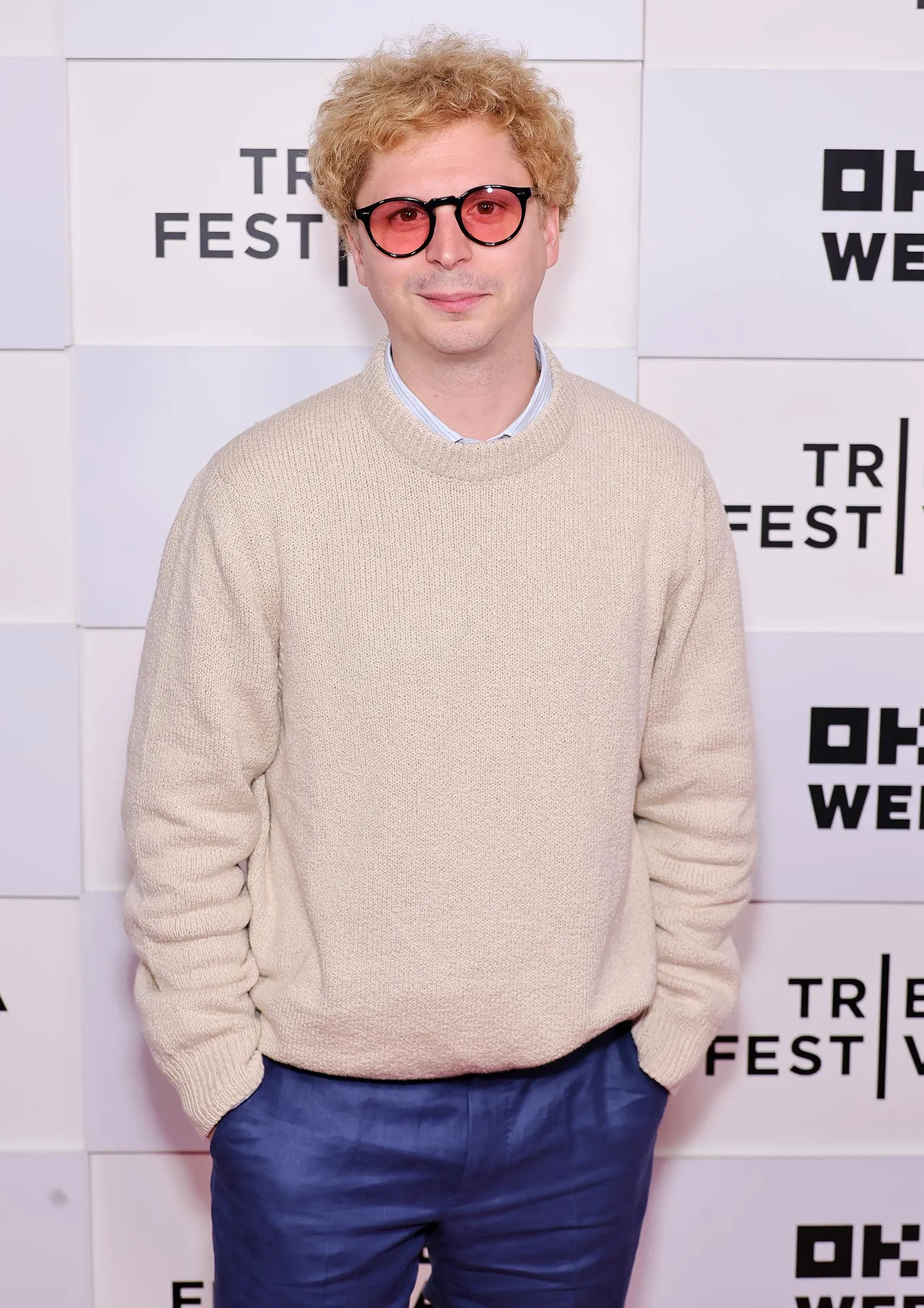 Feature Michael Cera Debuts Blonde Hair at Tribeca Film Festival