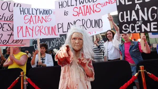 Feature Protestors From MaXXXine Crash the LA Premiere Red Carpet