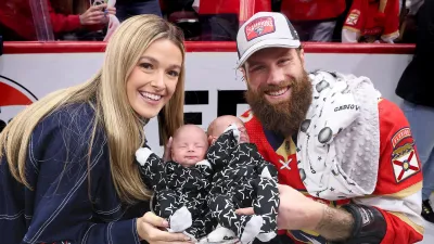 Florida Panthers Players Celebrate Historic Win By Placing Their Babies in Stanley Cup Trophy