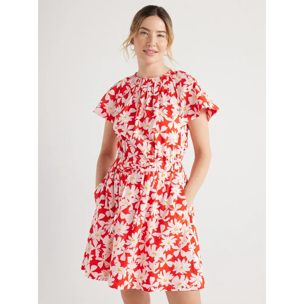 Free Assembly Flutter Sleeve Mini Dress