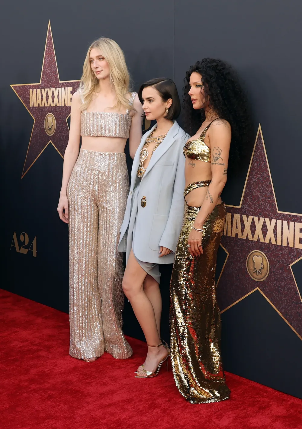 Halsey Glitters in Gold, Channels Cher at &lsquo;MaXXXine&rsquo; Premiere 2