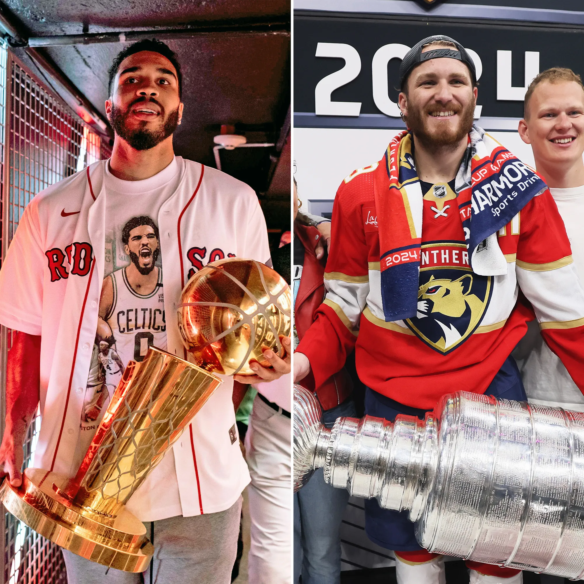 High School Friends Jayson Tatum and Matthew Tkachuk Win 1st Championships Exactly 1 Week Apart