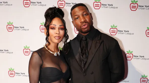 Jonathan Majors Meagan Goode Cry in Interview After His Conviction