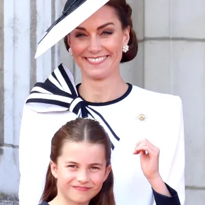 Kate Middleton Fixes Daughter Charlottes Hair Before Trooping the Colour in Behind the Scenes Clip