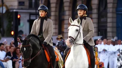 Kendall Jenner and Gigi Hadid Ride Horses in Matching Equestrian Looks at Vogue World in Paris