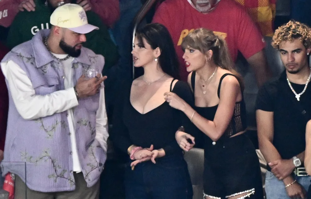 Taylor Swift and Lana Del Rey attend Super Bowl LVIII.