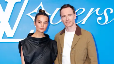 Michael Fassbender Alicia Vikander Dress to Impress at Louis Vuitton Show