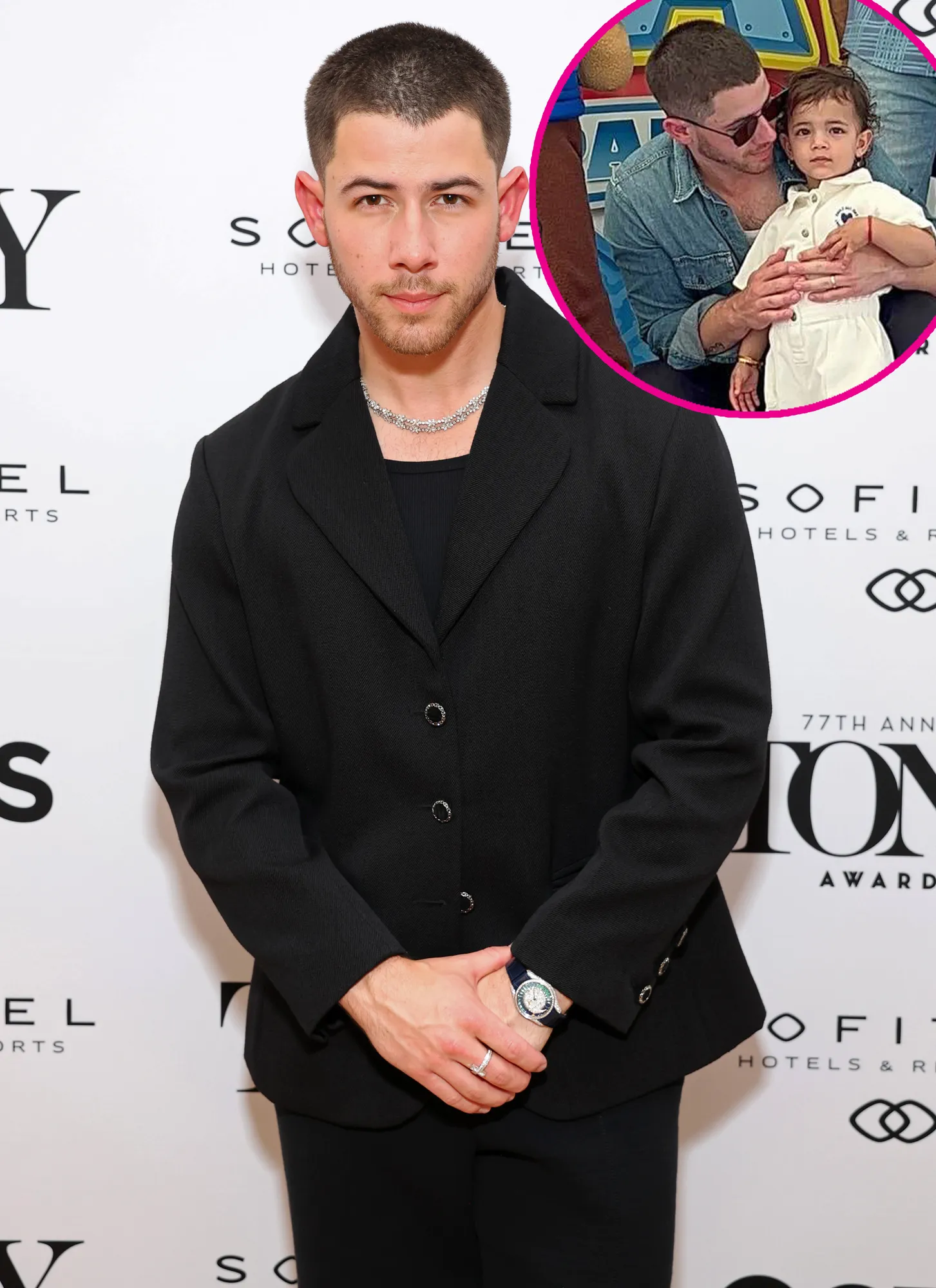 Nick Jonas Enjoys Day at Amusement Park With Daughter Malti