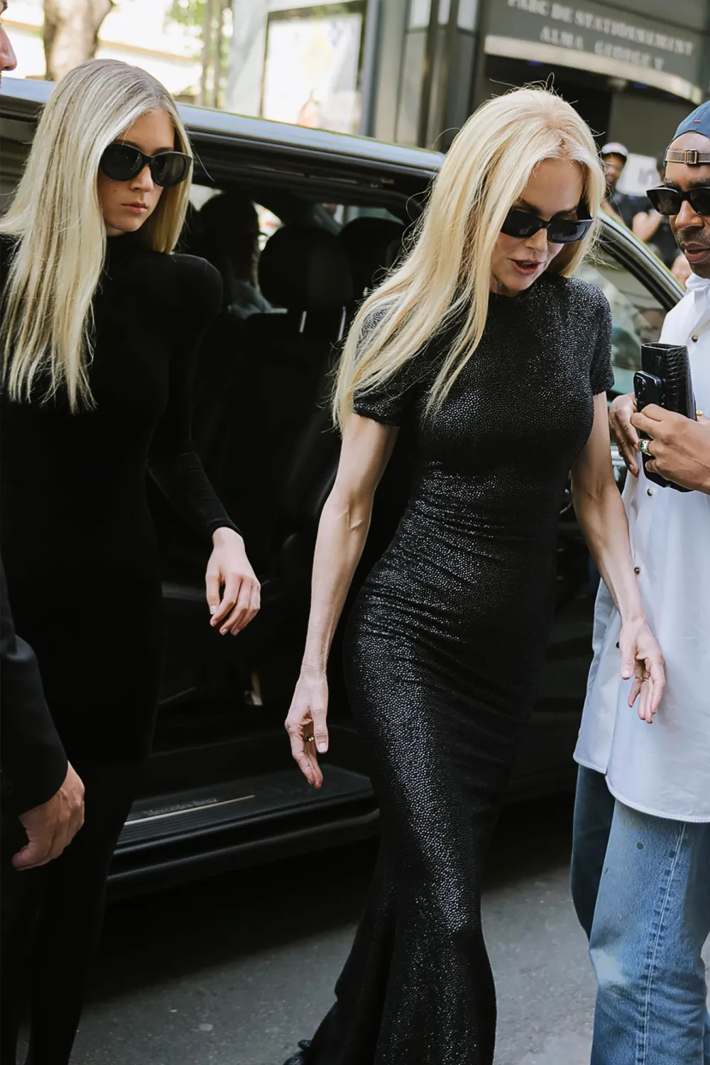 Nicole Kidman and Daughter Sunday Rose Attend Balenciaga Paris Couture Show in Matching Looks 972