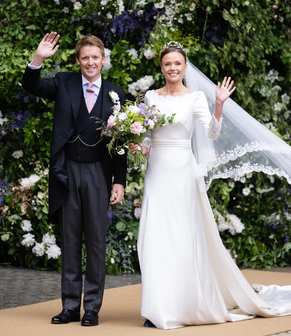 Olivia Henson Debuts Her Classy Wedding Dress to Hugh Grosvenor