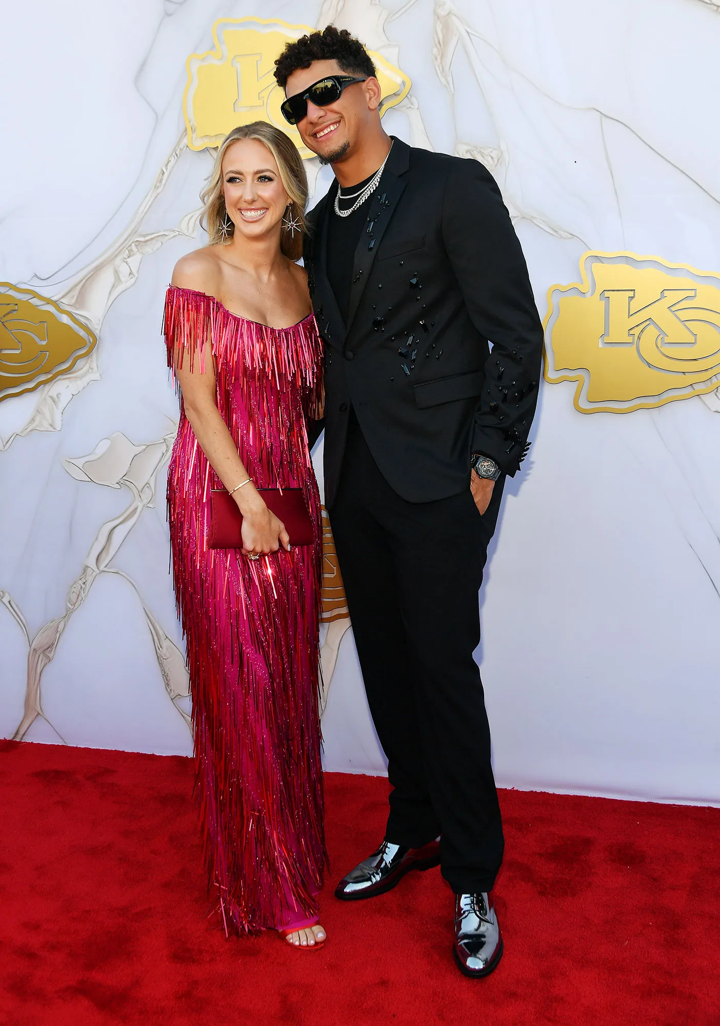 Patrick Mahomes Celebrates 3rd Super Bowl Ring Ceremony With Wife Brittany