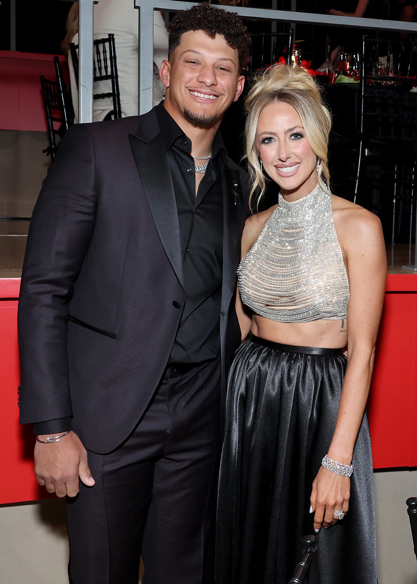 Patrick Mahomes Kisses Wife Brittany Mahomes on the Cheek During Romantic Boat Ride in Portugal