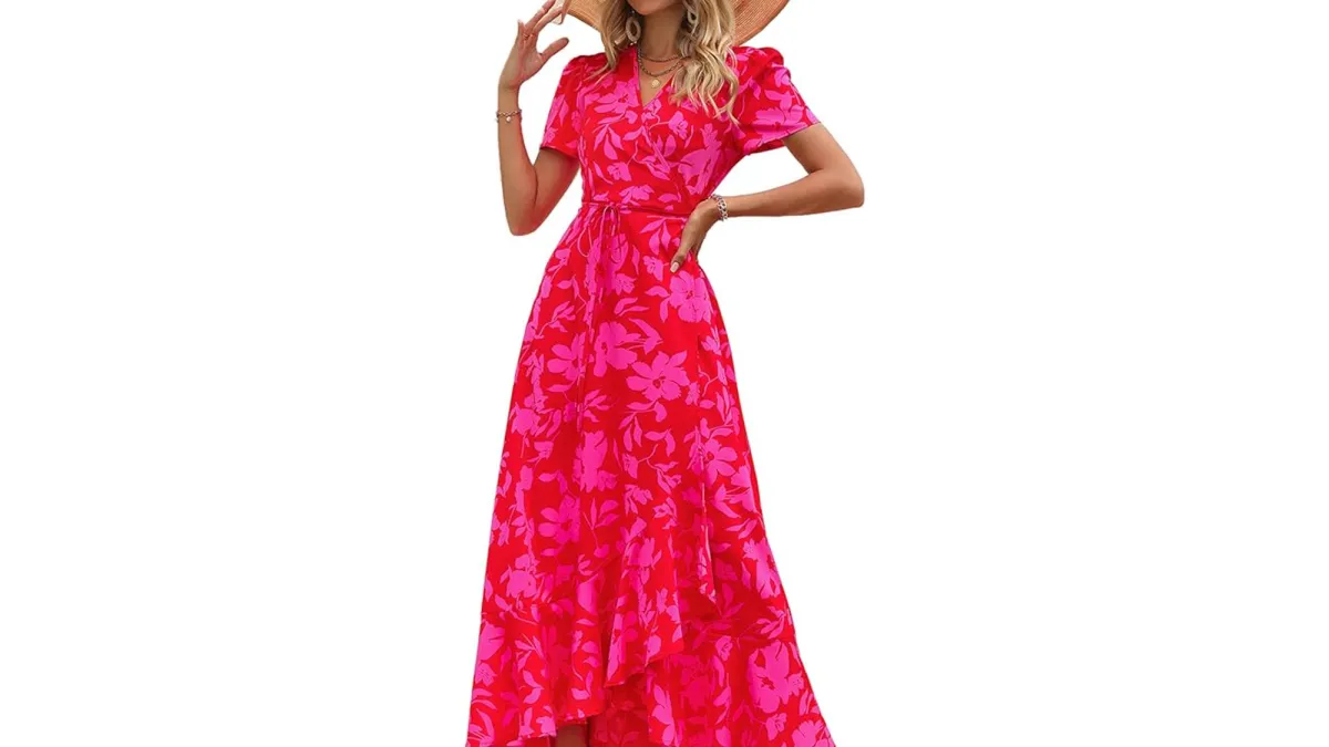 Prettygarden floral wrap dress