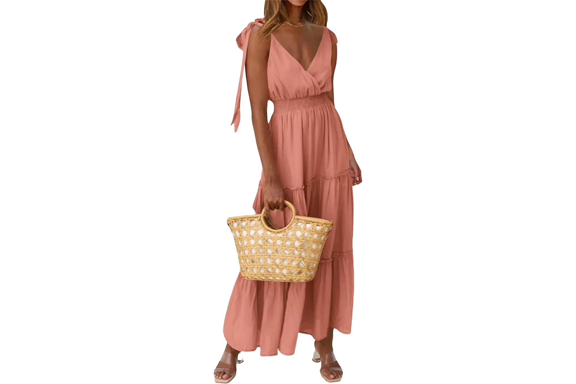Prettygarden smocked midi dress