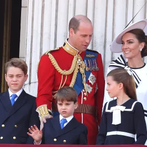 Princess Charlotte Gently Reminds Brother Prince Louis How to Stand During Trooping the Colour