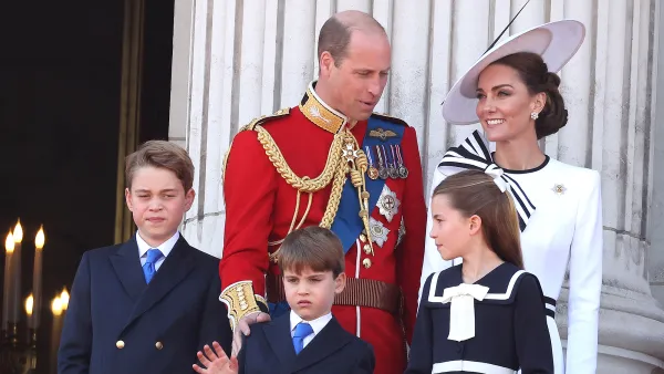 Princess Charlotte Gently Reminds Brother Prince Louis How to Stand During Trooping the Colour