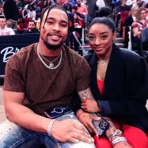 Simone Biles Husband Jonathan Owens Supports Her at the Olympics