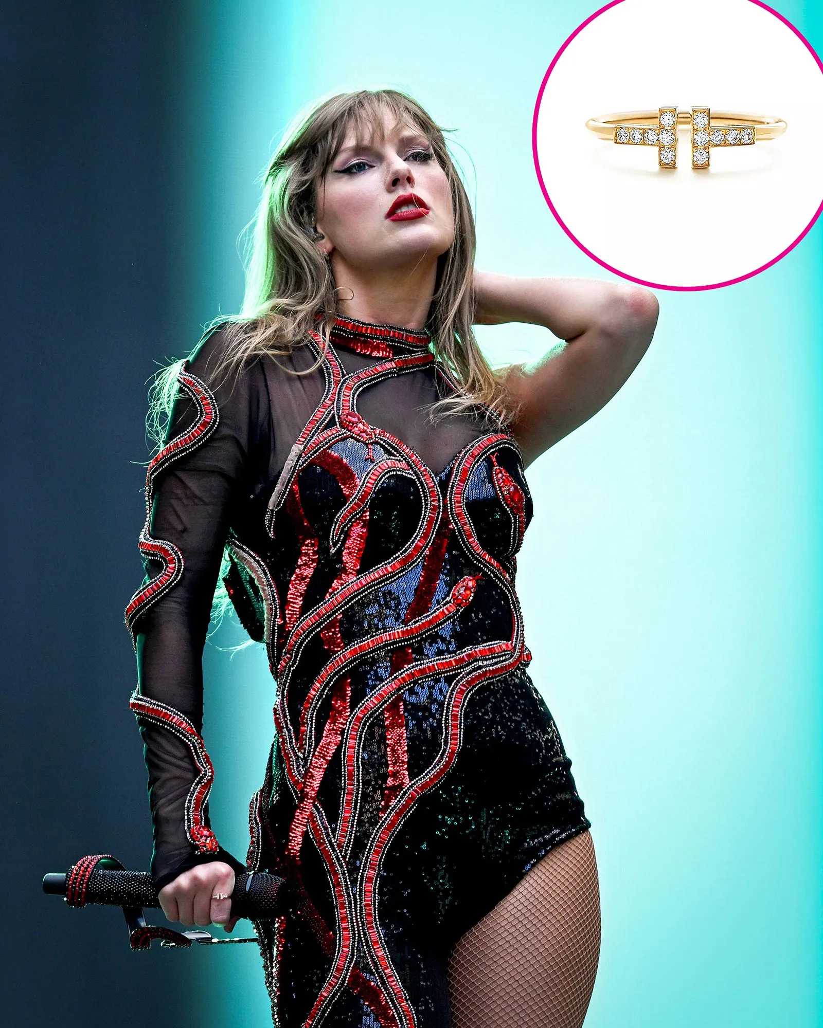 Taylor Swift Debuts New T Ring at Eras Tour