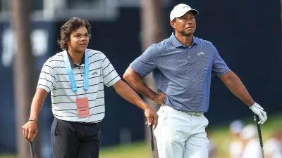 Tiger Woods 15 Year Old Son Charlie Is Working as His Swing Consultant During US Open