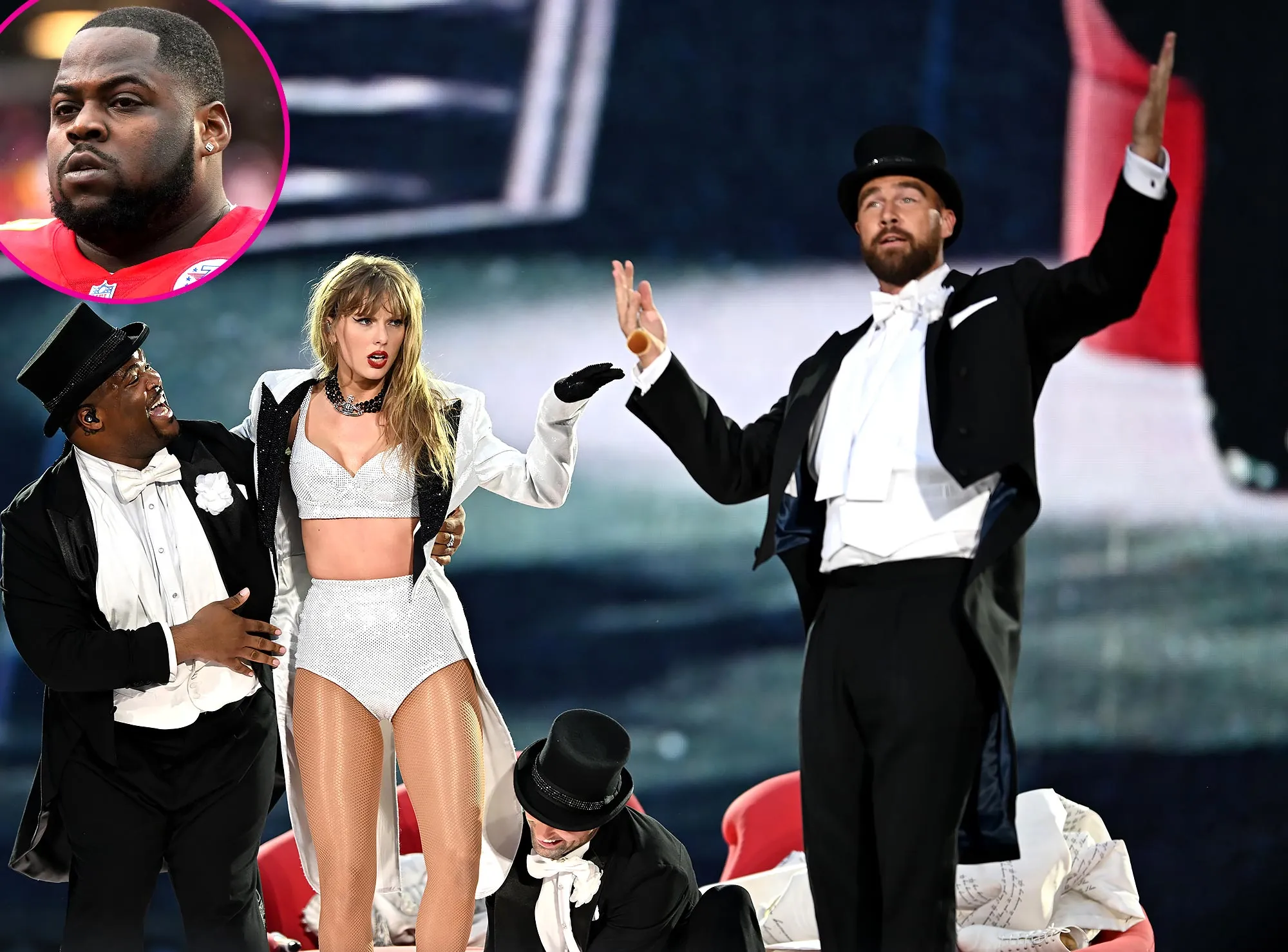 Travis Kelce Sweetly Shouts Out the Khalen and Kam Saunders After Performing With Taylor Swift