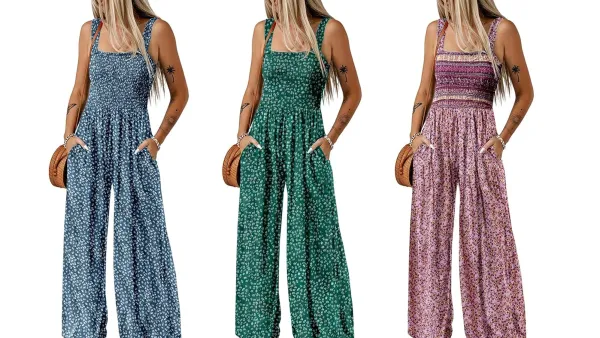 Dokotoo Casual Loose Sleeveless Wide Leg Jumpsuit Amazon