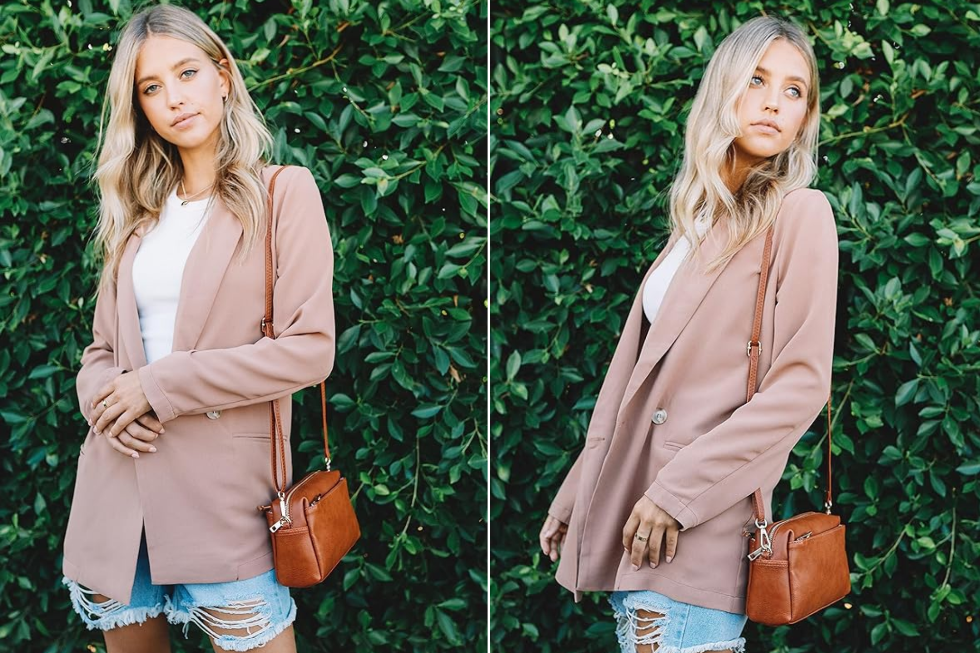 FashionPuzzle Triple Zip Crossbody Bag