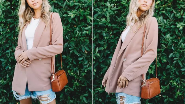 FashionPuzzle Triple Zip Crossbody Bag