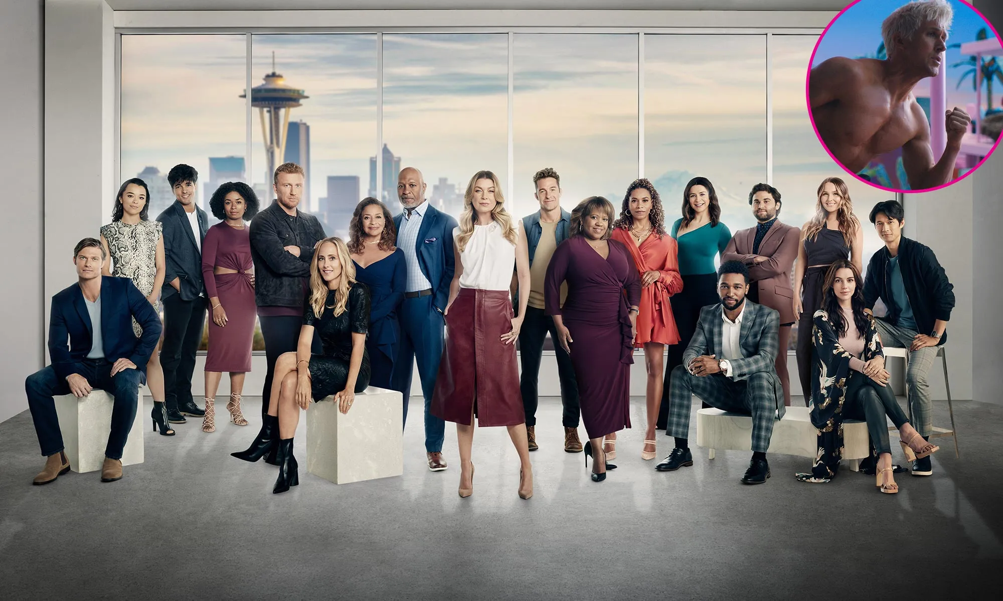 Greys Anatomy Cast Hilariously Recreates Ryan Goslings Im Just Ken Oscars Performance