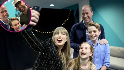 Taylor Swift and Travis Kelce with William and kids