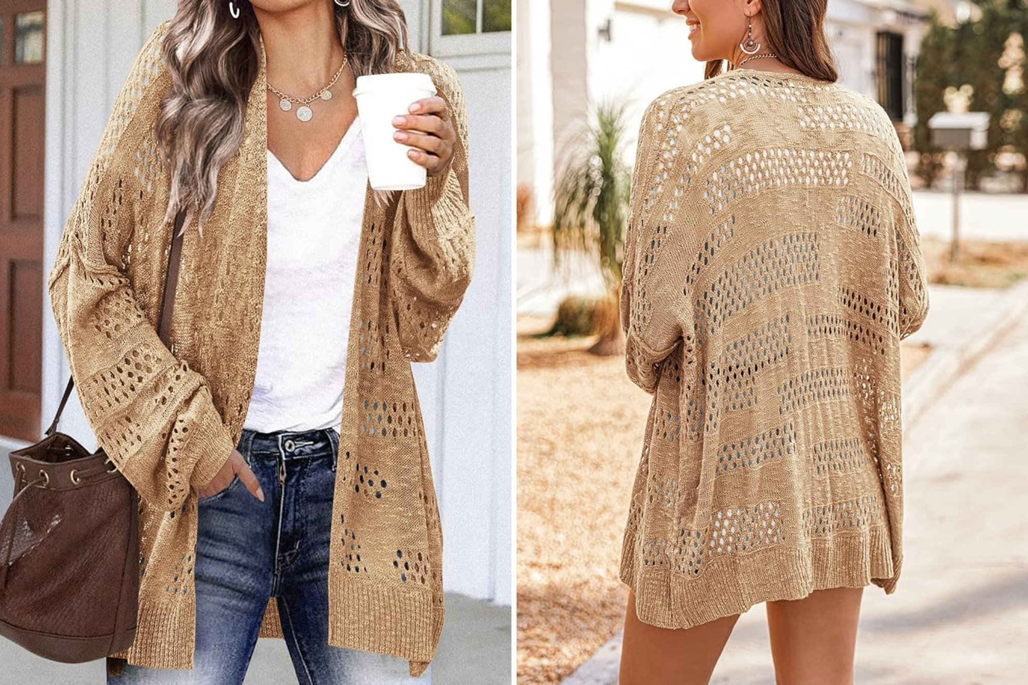 Hotouch Lightweight Crochet Cardigan